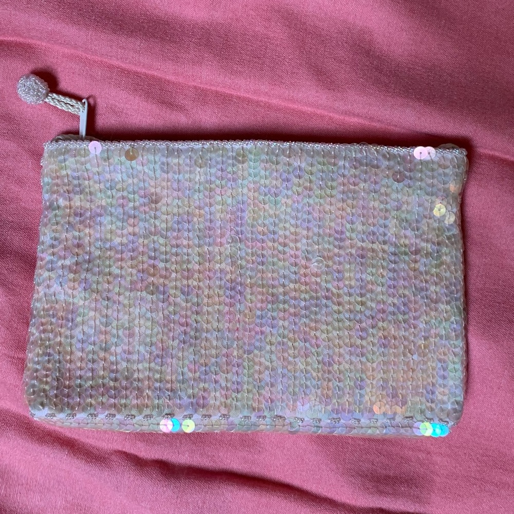 Iridescent sequin bag